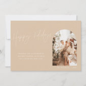 Modern Boho kerstkaart, Arch Photo Holiday Inv Kaart (Voorkant)