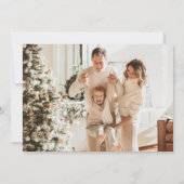 Modern Boho kerstkaart, Arch Photo Holiday Inv Kaart (Achterkant)