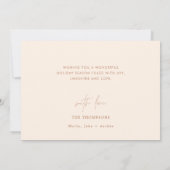 Modern Boho kerstkaart, Arch Photo Holiday Kaart (Achterkant)