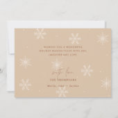 Modern Boho-kerstkaart | Terracotta Holiday Kaart (Achterkant)