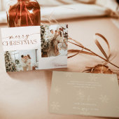 Modern Boho-kerstkaart | Terracotta Holiday Kaart