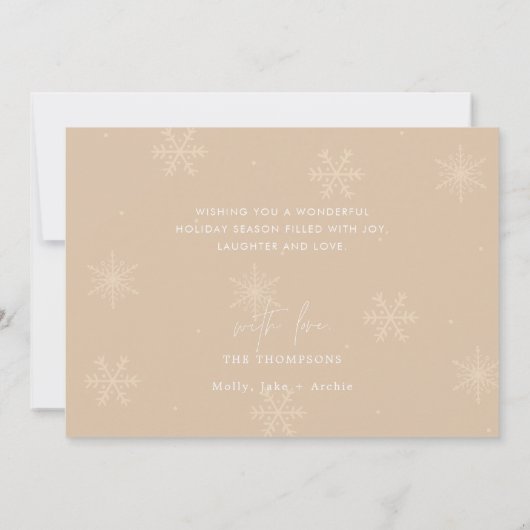 Modern Boho-kerstkaart | Terracotta Holiday Kaart (Achterkant)