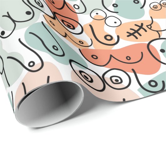 Modern boho Kerstmis Cadeaupapier (Rol Hoek)