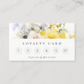 Modern Boho Kleurrijk Roos Floral 6 Punch Loyalite Visitekaartje (Voorkant)