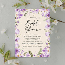 Modern Boho Lavender Wildbloemen Vrijgezellenfeest