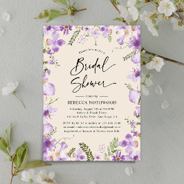 Modern Boho Lavender Wildbloemen Vrijgezellenfeest Kaart