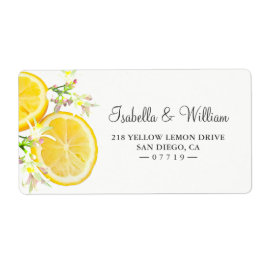 Modern Boho Lemon Branch Summer Wedding Address Etiket