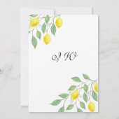 Modern Boho Lemon Summer Bridal Shower Kaart (Achterkant)