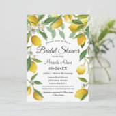 Modern Boho Lemon Summer Bridal Shower Kaart (Staand voorkant)