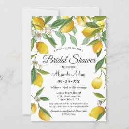 Modern Boho Lemon Summer Bridal Shower Kaart