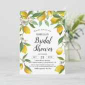 Modern Boho Lemon Summer Bridal Shower Kaart (Staand voorkant)