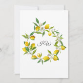 Modern Boho Lemon Summer Bridal Shower Kaart (Achterkant)