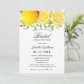 Modern Boho Lemon Summer Bridal Shower Kaart (Staand voorkant)