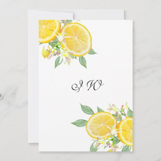 Modern Boho Lemon Summer Bridal Shower Kaart (Achterkant)