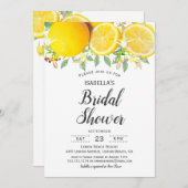 Modern Boho Lemon Summer Bridal Shower Kaart (Voorkant / Achterkant)