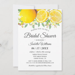 Modern Boho Lemon Summer Bridal Shower Kaart