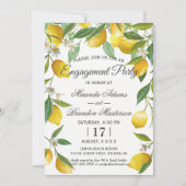 Modern Boho Lemon Summer Engagement Party Kaart (Voorkant)