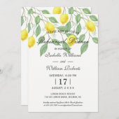 Modern Boho Lemon Summer Rehearsal Dinner Kaart (Voorkant / Achterkant)