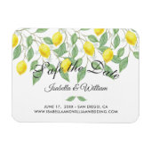 Modern Boho Lemon Summer Save the Date Wedding Magneet (Horizontaal)