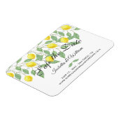 Modern Boho Lemon Summer Save the Date Wedding Magneet (Linkerzijde)