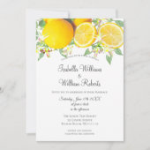 Modern Boho Lemon Summer Wedding Kaart (Voorkant)