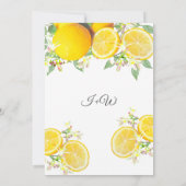 Modern Boho Lemon Summer Wedding Kaart (Achterkant)