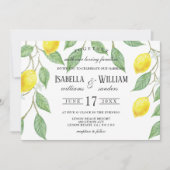 Modern Boho Lemon Summer Wedding Kaart (Voorkant)