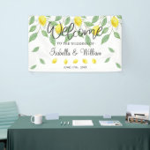 Modern Boho Lemon Summer Wedding Welkom Spandoek (Beurs)