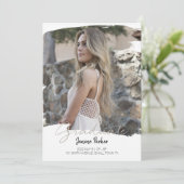 Modern Boho Lijst Voeg je foto-Afstuderen toe Aankondiging (Staand voorkant)