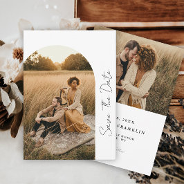 Modern Boho Lijst Weddenschap Neutrale Foto Save t The Date