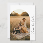 Modern Boho Lijst Wedding Foto Save The Date (Voorkant)