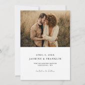 Modern Boho Lijst Wedding Foto Save The Date (Achterkant)