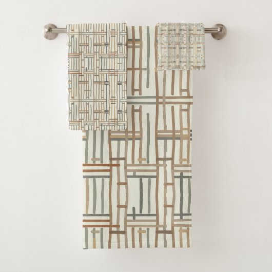 Modern Boho Linear Geometric ID1276 Bad Handdoek (Insitu)