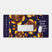 Modern Boho Luxury Gold Roos Collectie Bureaumat (Keyboard & Muis)