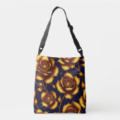 Modern Boho Luxury Gold Roos Collectie Crossbody Tas (Achterkant)
