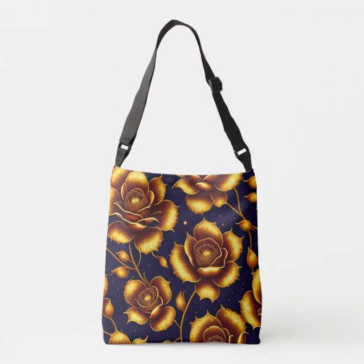 Modern Boho Luxury Gold Roos Collectie Crossbody Tas (Achterkant)