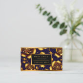 Modern Boho Luxury Gold Roos Collectie Visitekaartje (Staand voorkant)