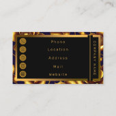 Modern Boho Luxury Gold Roos Collectie Visitekaartje (Achterkant)