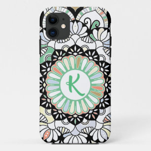 Modern Boho Mandala Yoga Meditation Initiaal Case-Mate iPhone Case
