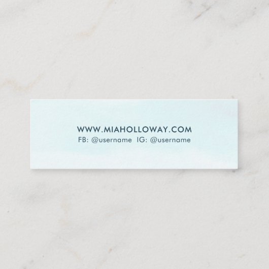 Modern Boho Minimal Palm Tree Business Calling Contactkaartje (Achterkant)