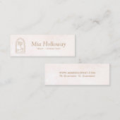 Modern Boho Minimal Palm Tree Business Contactkaartje (Voorkant / Achterkant)