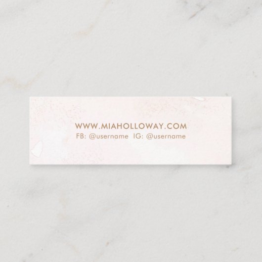 Modern Boho Minimal Palm Tree Business Contactkaartje (Achterkant)