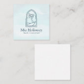 Modern Boho Minimal Palm Tree Business Note Kaart Notitiekaartje (Voorkant / Achterkant)