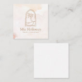 Modern Boho Minimal Palm Tree Business Notitiekaartje (Voorkant / Achterkant)