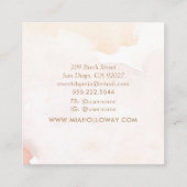 Modern Boho Minimal Palm Tree Vierkante Visitekaartje (Achterkant)