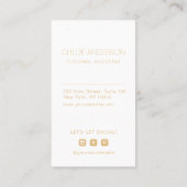 Modern Boho minimalistisch Visitekaartje (Achterkant)