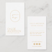 Modern Boho minimalistisch Visitekaartje (Voorkant / Achterkant)