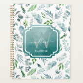 Modern Boho Monogram Greenery Eucalyptus Foliage Planner (Voorkant)