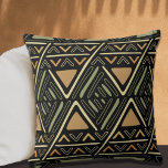 Modern Boho Mud Cloth Pattern Black Sierkussen<br><div class="desc">Moderne huisdecoratie met etnische motieven. Trendy bohemen inwendige afdruk. Zig zag-pijlvormig.</div>