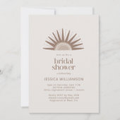 Modern Boho Natuur Sun Motif Taupe Vrijgezellenfee Kaart (Voorkant)